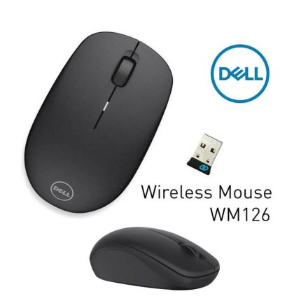 DELL WM126 WIRELESS OPTICAL MOUSE (BLACK)