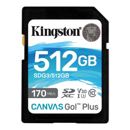 KINGSTON 512GB  SD CARD CANVAS GO PLUS (SDG3/512GB )