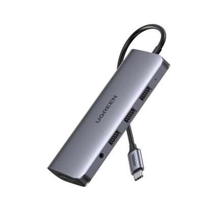 UGREEN 10-IN-1 MULTIFUNCTIONAL ADAPTER USB-C TO USB-C PD/TF/SD/3*USB-A 3.0/RJ45/3.5MM/VGA/4K HDMI #80133
