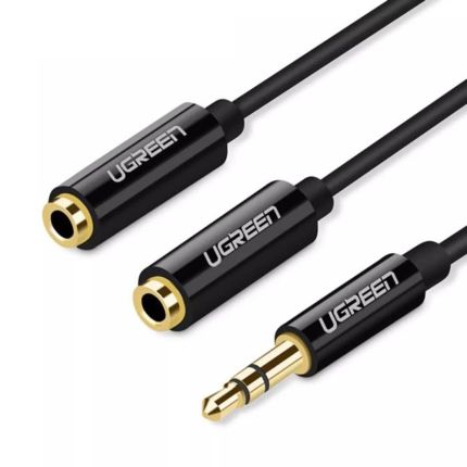 UGREEN 0.25M 3.5MM MALE TO DUAL FEMALE AUDIO SPLITTER #20816