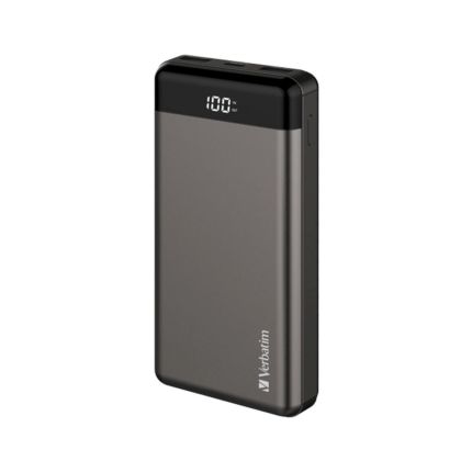 VERBATIM 20,000MAH LI-POLYMER POWER BANK 66W (OD60W)-GREY #66386
